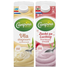 Campina vlaflip, zacht & luchtig, slagroom vla of oranje vla